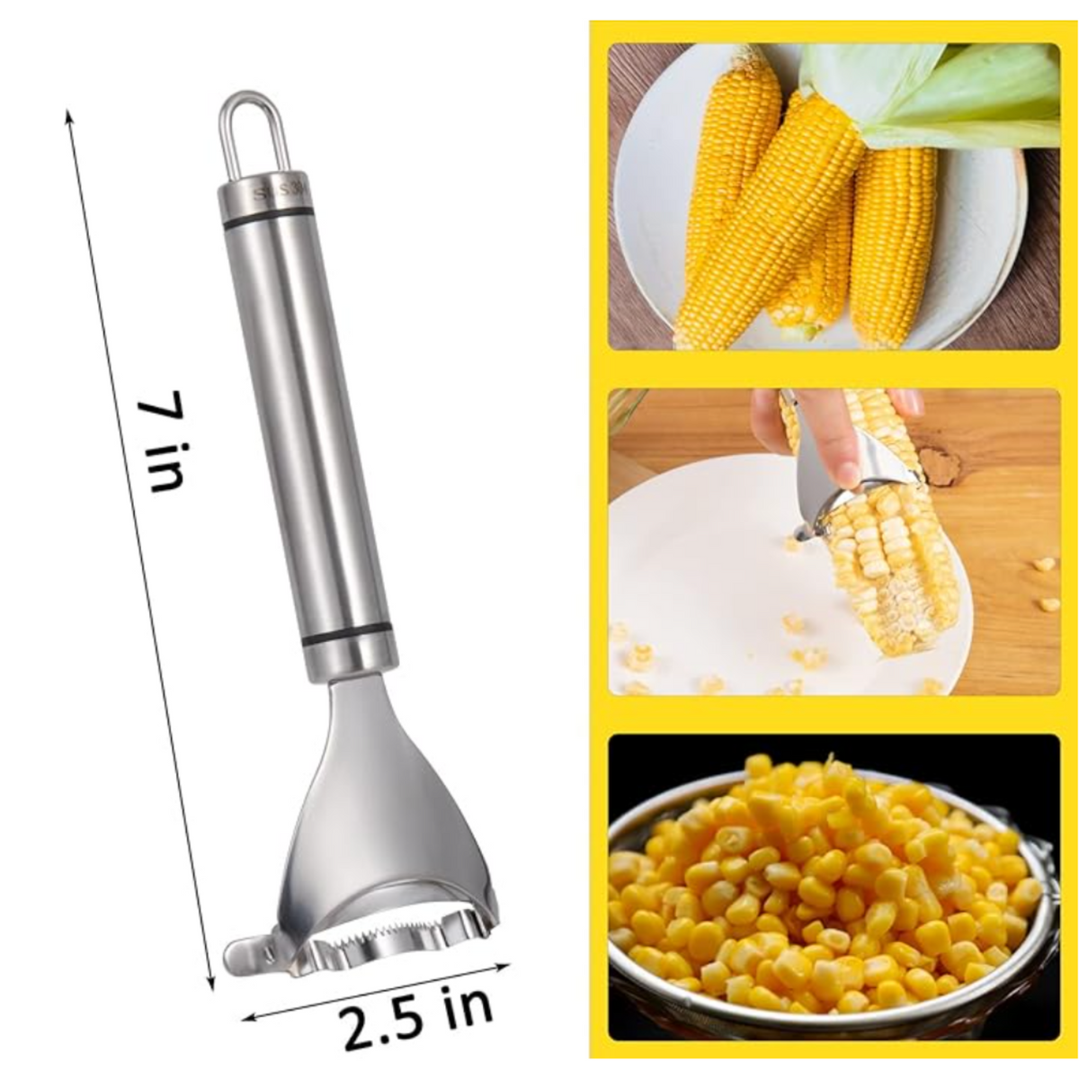 More Deals™ Stainless Steel Corn Peeler